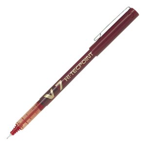 Pilot V7 Hi-Tecpoint Bolígrafo de Tinta Líquida Rojo