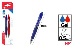 BOLÍGRAFO GEL PUNTA 0.5 mm AZUL Y ROJO