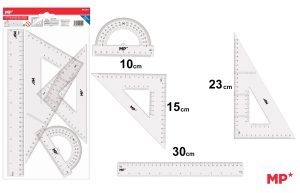 REGLAS DE DIBUJO 4 PIEZAS 30 CM