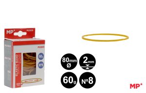 GOMAS ELÁSTICAS 60 g 80 MM X 2 MM GROSOR