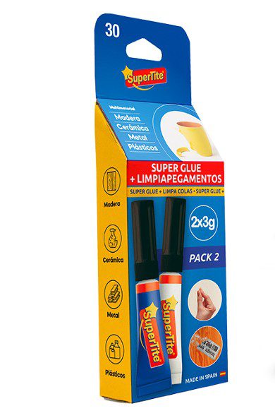 ADHESIVO INSTANTANEO + LIMPIADOR PEGAMENTOS KIT 2X3G