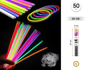 BARRAS FLUORESCENTES COLORES SURTIDOS 50 PIEZAS