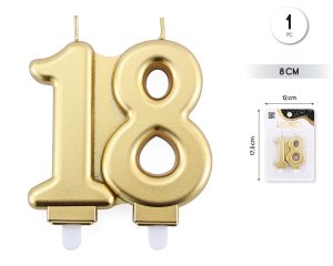Vela numero 18 Dorado
