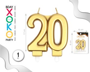 Vela numero 20 Dorado