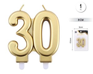 Vela numero 30 Dorado