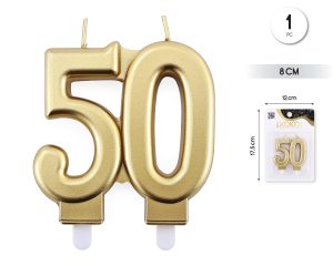 Vela numero 50 Dorado