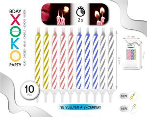 Velas 10 piezas