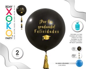 Globo Graduación 45 Cm 2 piezas Helio