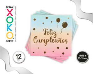 SERVILLETAS 12 PIEZAS FIESTAS