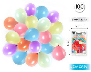 Globos 100 piezas Color Pastel 20 Cm Colores surtidos