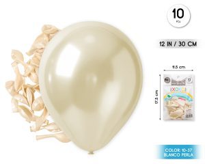 Globos 10 piezas Color Perla  30 Cm Perla