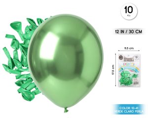 Globos 10 piezas Color Perla  30 Cm Verde