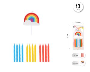 Vela arcoiris 13 piezas