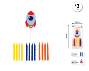 Velas Cohete 13 piezas