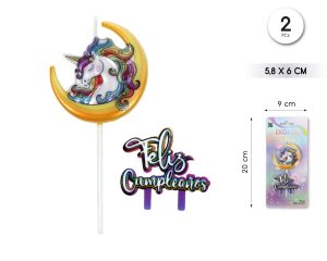 Vela Feliz cumpleaños unicornio