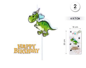 Vela dinosaurio Happy Birthday