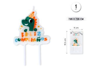 Vela Feliz Cumpleaños Dinosaurio