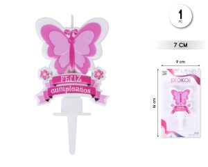 Vela Mariposa Rosa