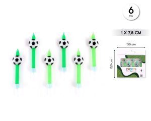 Velas Fútbol 6 piezas