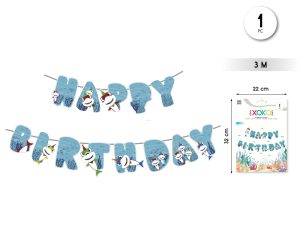 GUIRNALDA DE PAPEL HAPPY BIRTHDAY 3 METROS