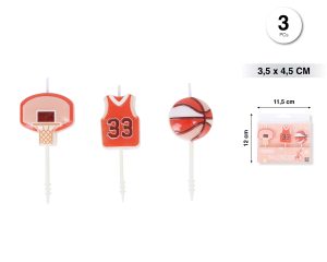 Velas Baloncesto 3 piezas