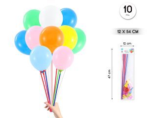 SET DE GLOBOS MULTICOLOR 12 CM 10 PIEZAS