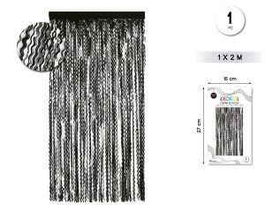 CORTINA DE FLECOS 1 X 2 M NEGRO