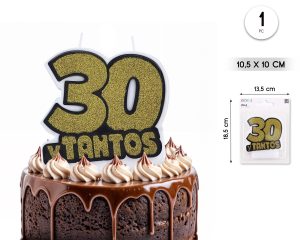 Vela 30 y tantos dorado