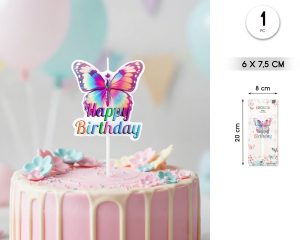 Vela Mariposa Happy Birthday