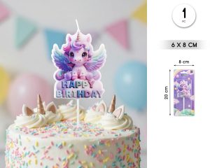 Vela Happy birthday Unicornio
