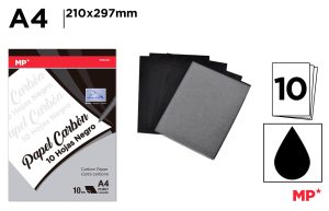 PAPEL CARBÓN 10 HOJAS NEGRO