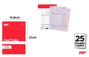 TALONARIO FACTURA DUPLO 148 x 210 mm 25 copias
