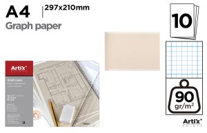 PAPEL MILIMETRADO A4  10 HOJAS