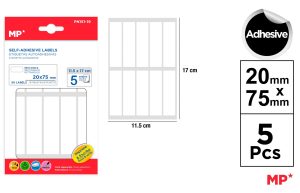 ETIQUETAS BLANCAS RECTANGULARES  5 HOJAS
