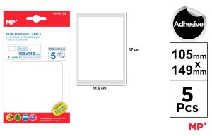 ETIQUETAS BLANCAS RECTANGULARES  5 HOJAS