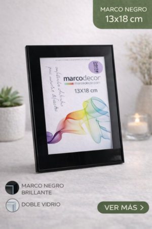 MARCO DE CRISTAL BORDE NEGRO 9X13 CM