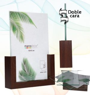 MARCO DECOR SDC BASE DOBLE CRISTAL COLOR AVELLANA 13X18