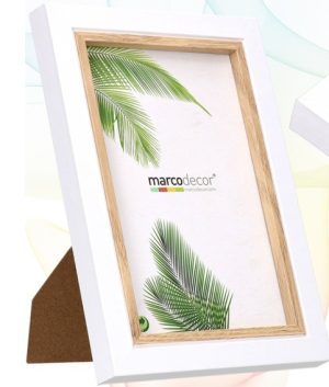MARCO DECOR DM 006 COLOR BLANCO/MADERA 15X20 CM