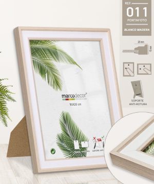 MARCO DECOR COLOR MADERA/BLANCO/MADERA 24x30 CM