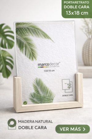 MARCO DECOR SDC BASE DOBLE CRISTAL COLOR BLANCO 13X18