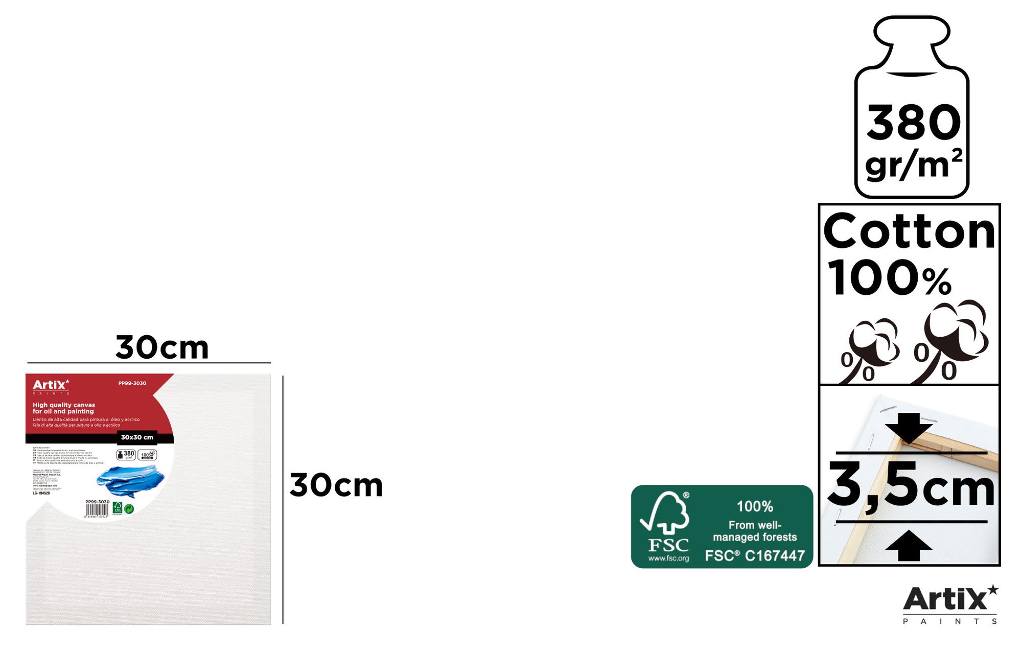 LIENZO 3.5 cm 380 g/m² 30 x 30 cm
