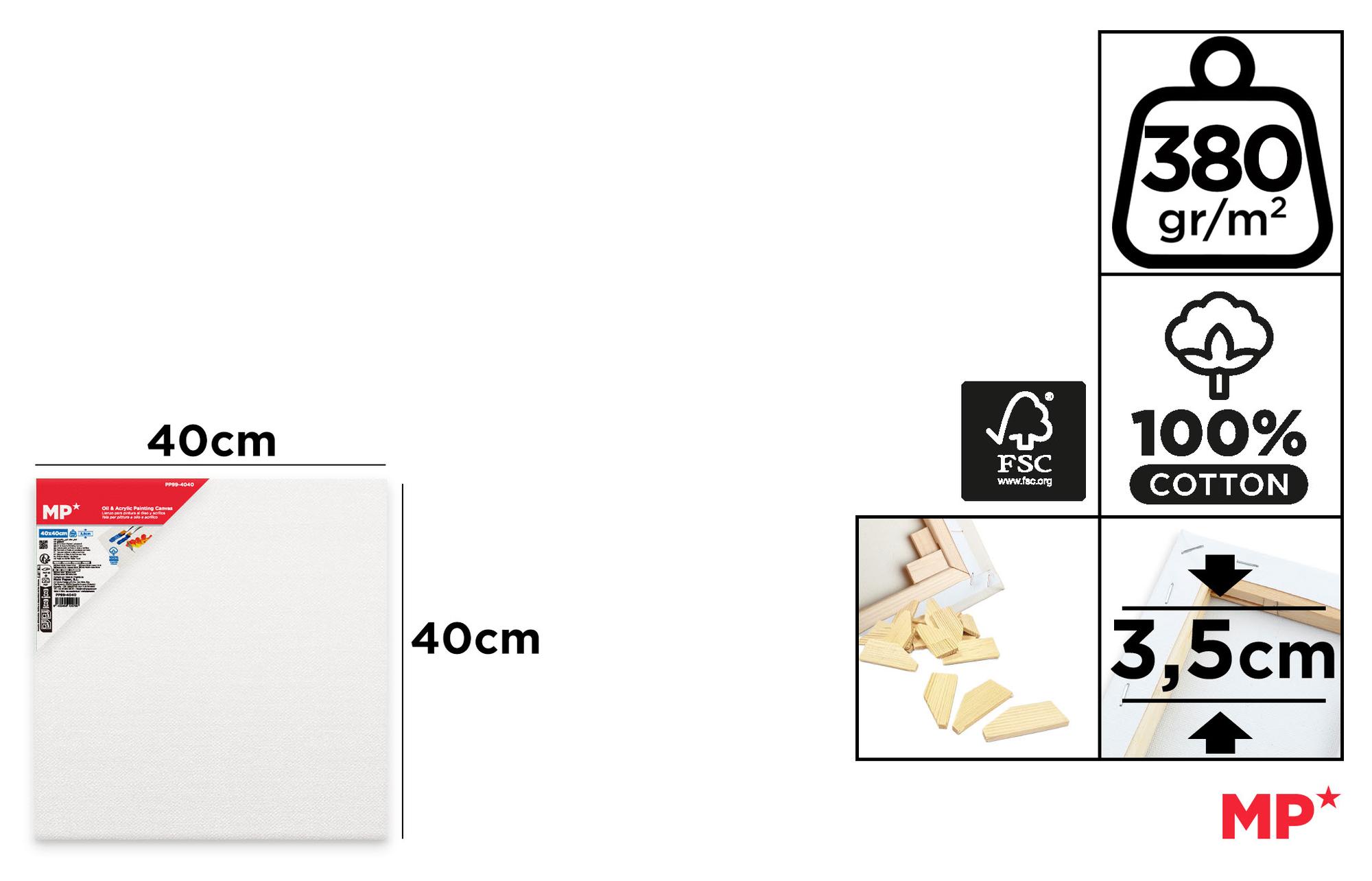 LIENZO 3.5 cm 380 g/m² 40 x 40 cm
