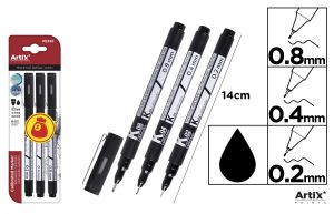 PACK ROTULADOR  CALIBRADO 0.2 mm  0.4 mm 0.8 mm