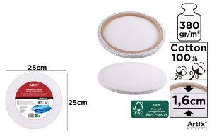 LIENZO REDONDO 380 g/m² 25 cm diámetro