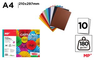 BLOC DE CARTULINA  COLOR 10 HOJAS 180 g