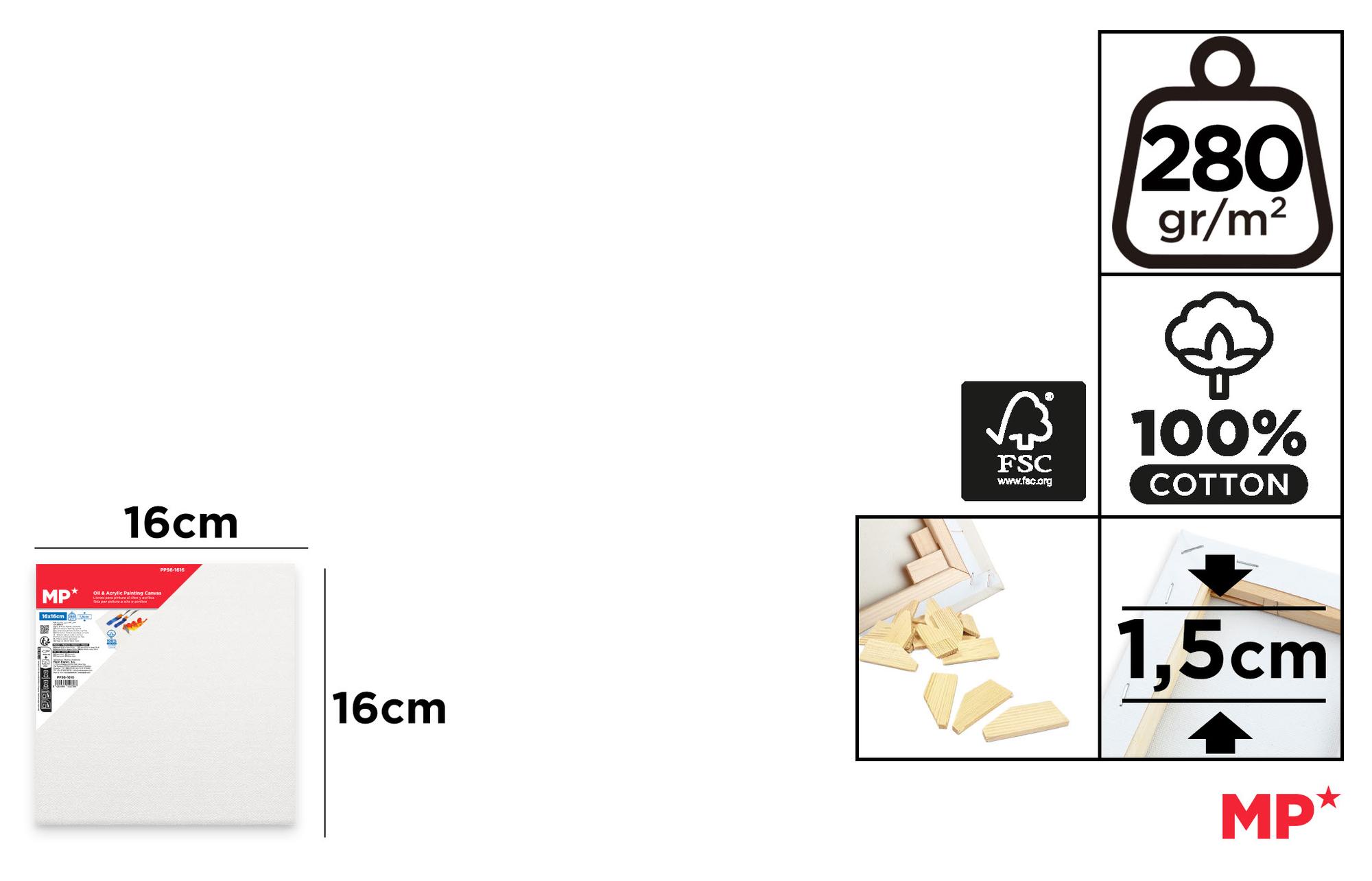 LIENZO 280 g/m² 16 x 16 cm