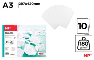 BLOC DE CARTULINA  BLANCA 10 HOJAS A3