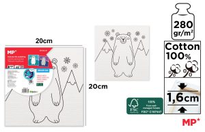 LIENZO PARA PINTAR 280G/m² 20 X 20 cm
