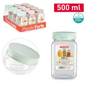 Bote Classic Cuadrado Pet - 500ml