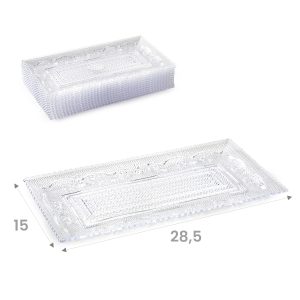 Bandeja rectangular Cristal